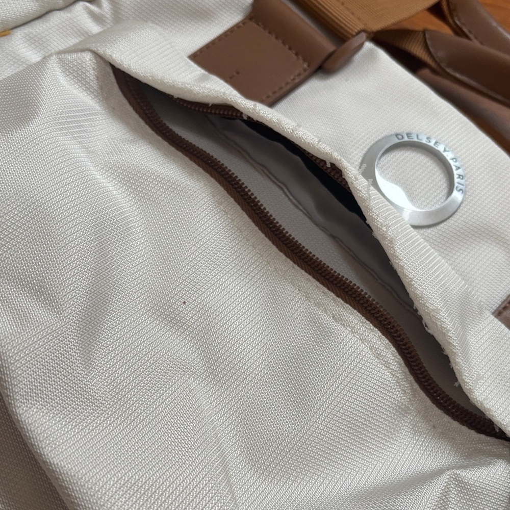 Elegant Cream and Brown Backpack - Picture 5 of 8
